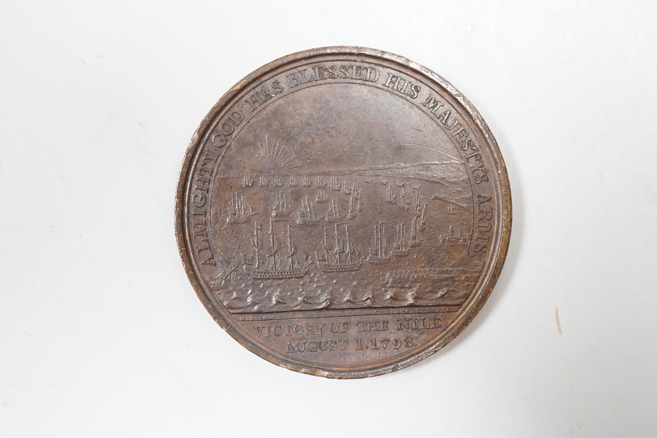 Rear Admiral Lord Nelson, a Davison’s ‘Victory of the Nile August 1. 1798’ bronze medal